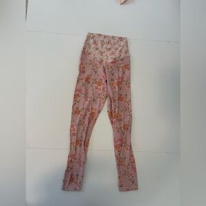 Aerie Offline Floral Pink Crossover Leggings Small
